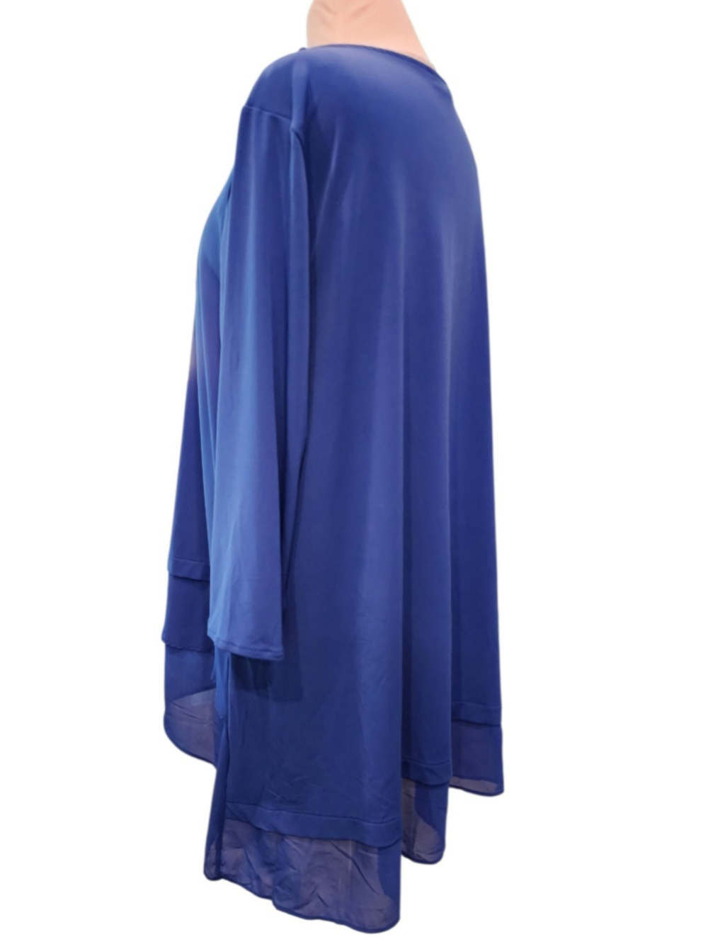 Alfani Elements 3X Cobalt Blue Asymmetric Tunic Top 3/4 Sleeve Plus Size NWT - Picture 6 of 14